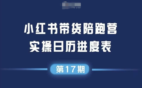 小红书第17期带货陪跑营，不囤货，无不直播，无不投流，通过选品+笔记内容+测品+笔记铺量+矩阵运营打爆款-网赚联盟