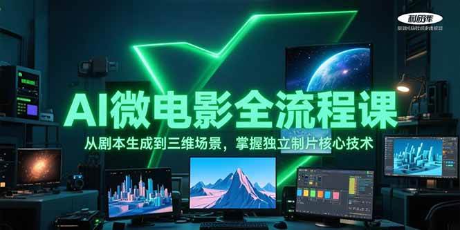 （15195期）AI微电影全流程课，从剧本生成到三维场景，掌握独立制片核心技术-网赚联盟