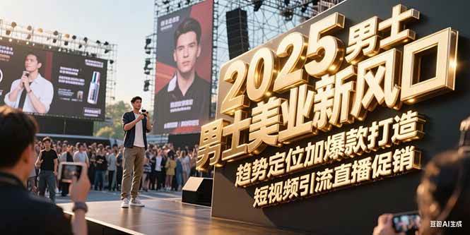 （15190期）2025男士美业新风口，趋势定位加爆款打造，短视频引流直播促销-网赚联盟