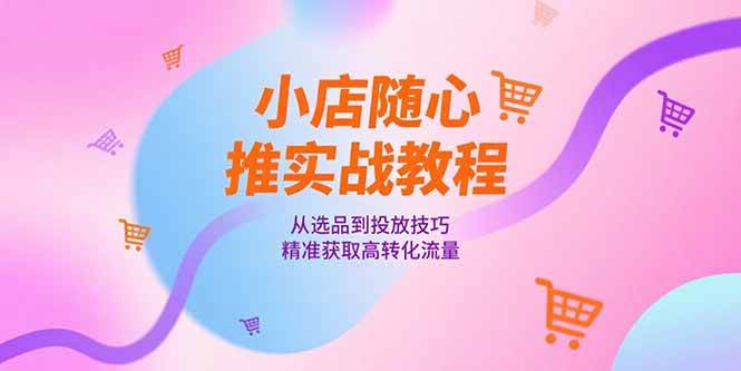 （15205期）小店随心推实战教程，从选品到投放技巧，精准获取高转化流量-网赚联盟