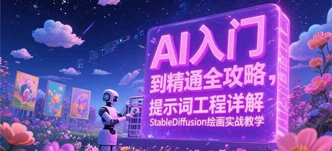 AI入门到精通全攻略，提示词工程详解，StableDiffusion绘画实战教学-网赚联盟