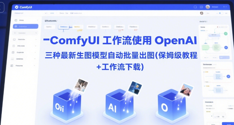 ComfyUI 工作流使用 OpenAI 三种最新生图模型自动批量出图(保姆级教程+工作流下载)-网赚联盟