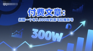 付费文章：拆解一个年入300W的喜马拉雅账号-网赚联盟