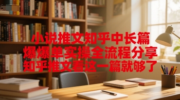 小说推文知乎中长篇爆单实操全流程分享，知乎推文看这一篇就够了-网赚联盟