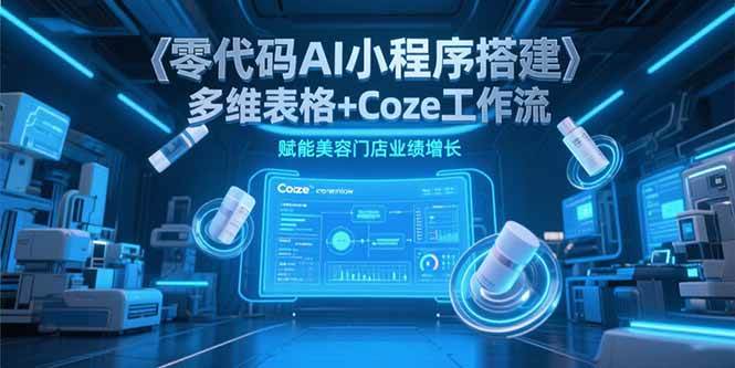 （15239期）零代码AI小程序搭建，多维表格+Coze工作流，赋能美容门店业绩增长-网赚联盟