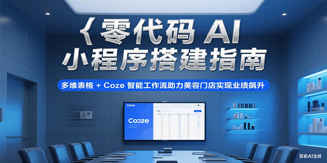 零代码AI小程序搭建指南，多维表格+Coze智能工作流助力美容门店实现业绩飙升-网赚联盟