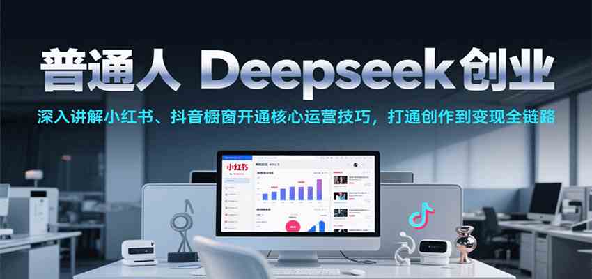 普通人Deepseek创业，小红书、抖音橱窗开通核心运营技巧，打通创作到变现全链路-网赚联盟
