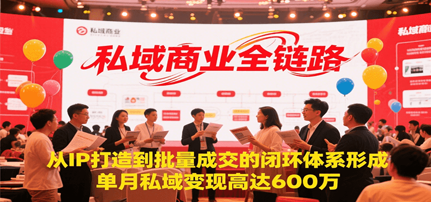 私域商业全链路，从IP打造到批量成交的闭环体系形成，单月私域变现600万-网赚联盟