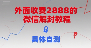 （15301期）外面收费2888的微信解封教程，具体自测-网赚联盟