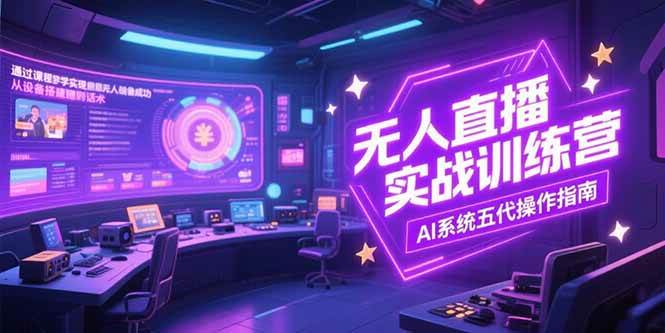 （15315期）无人直播实操训练营，从设备搭建到话术，AI系统五代操作指南(7月更新)-网赚联盟