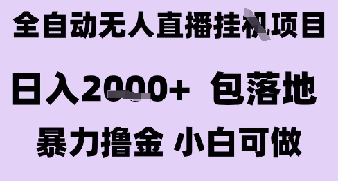 最新全自动抖音无人直播挂G项目，日入2k+ 包落地暴力撸金，小白可做【揭秘】-网赚联盟