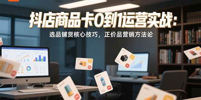 （15329期）抖店商品卡0到1运营实战：选品铺货核心技巧，正价品营销方法论-网赚联盟