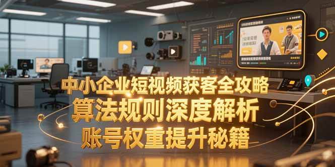 （15326期）中小企业短视频获客全攻略，算法规则深度解析，账号权重提升秘籍-网赚联盟