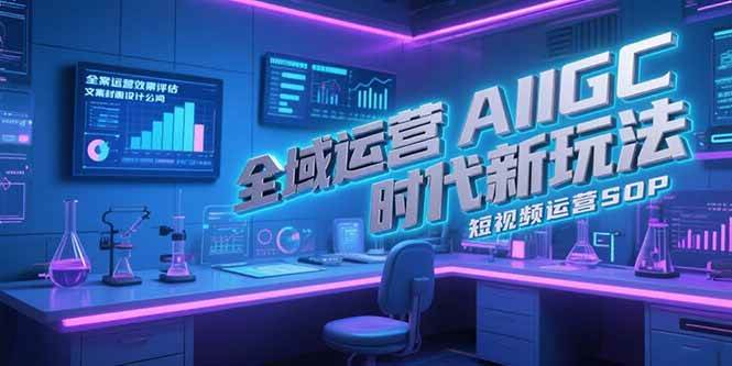 （15327期）全域运营AIGC时代新玩法，文案封面设计公式，短视频运营SOP-网赚联盟
