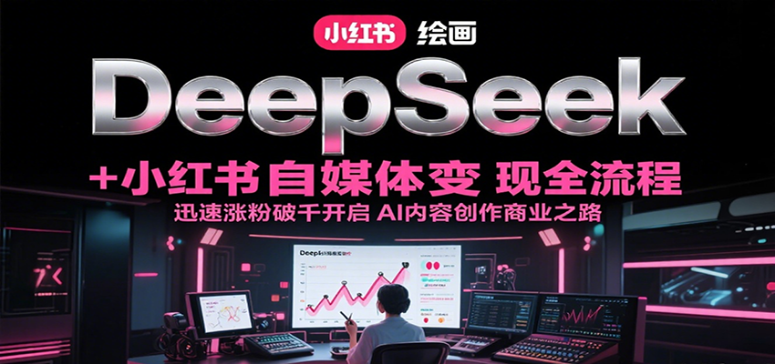 DeepSeek绘画+小红书自媒体变现全流程，迅速涨粉破千开启AI内容创作商业之路-网赚联盟