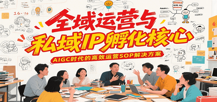 全域运营与私域IP孵化核心，AIGC时代的高效运营SOP解决方案-网赚联盟