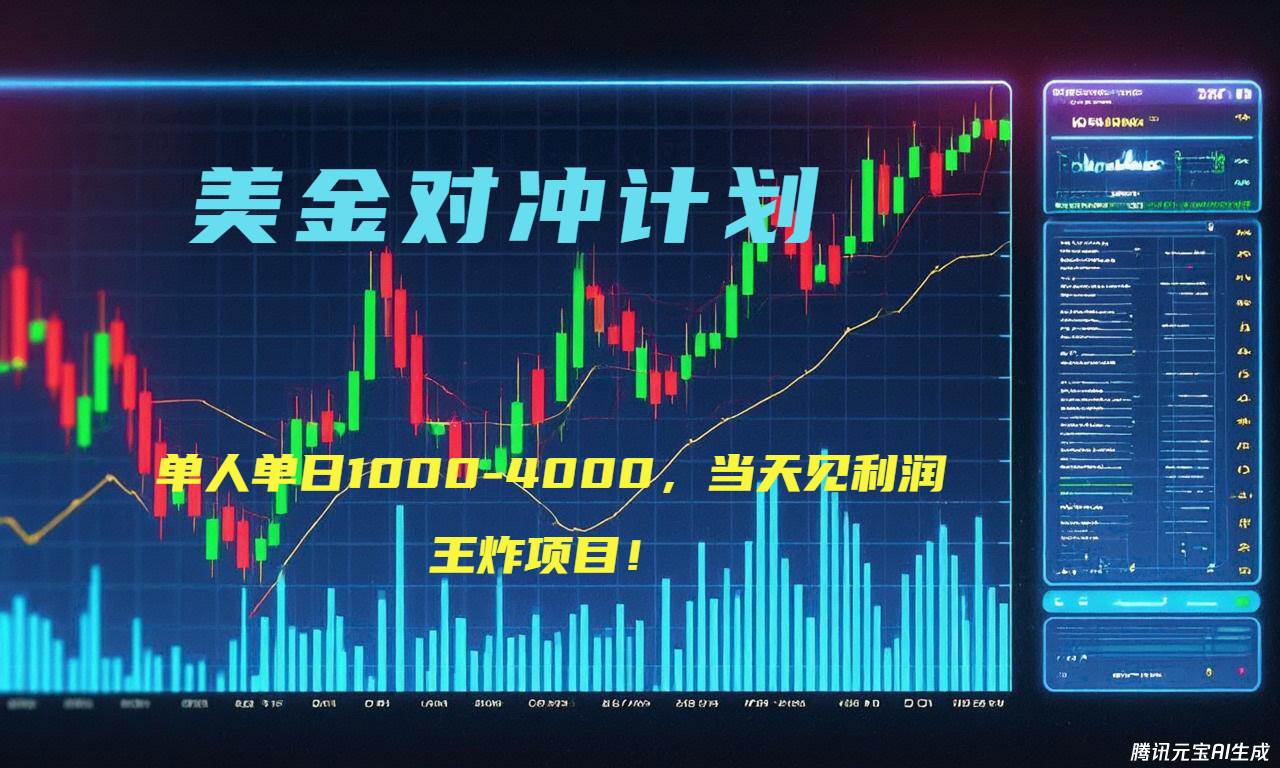 （15333期）2025年最暴力项目“美金先登计划”最新最强对冲战法，每日实际收益1K-4K-网赚联盟