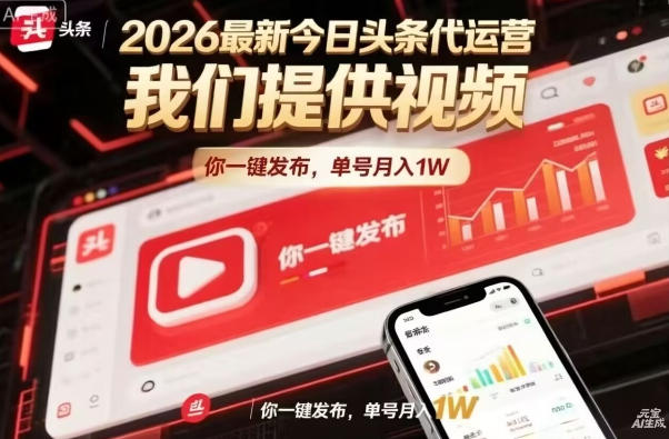 今日头条躺賺模式，你9我1，操作简单，一键发布，单机日入数百，长期合作【揭秘】-网赚联盟