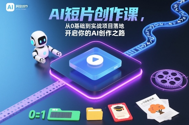 AI短片创作课，从0基础到实战项目落地，开启你的AI创作之路（更新0411）-网赚联盟