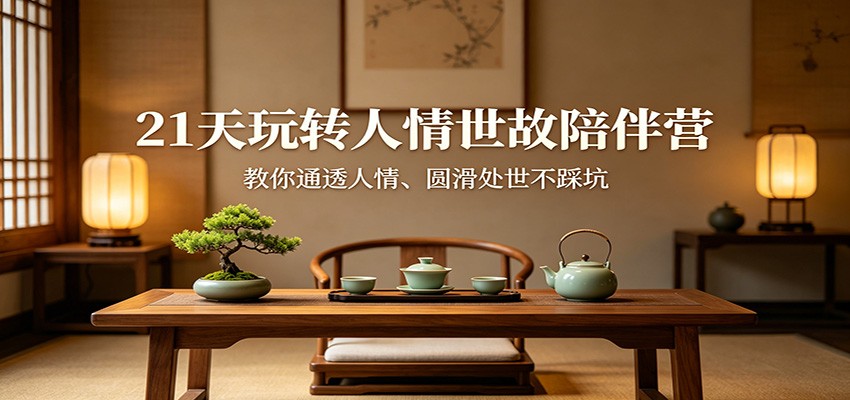 21天玩转人情世故陪伴营：教你通透人情、圆滑处世不踩坑-网赚联盟