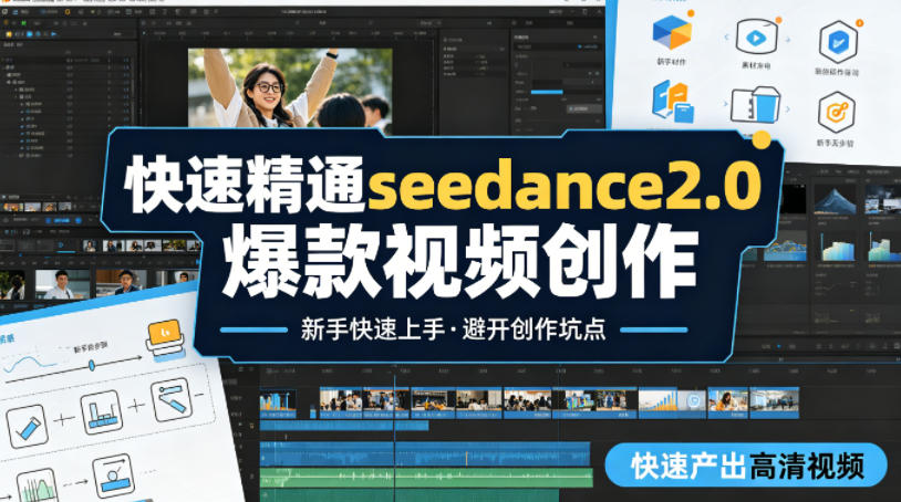 快速精通seedance2.0爆款视频创作，快速产出高清视频，避开大量创作坑点，新手也能快速上手-网赚联盟