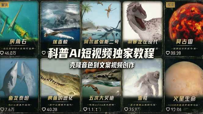 （18016期） 科普造物主AI短视频独家教程：从软件安装、壳隆音色到文案视频创作，零基础快速做爆款-网赚联盟