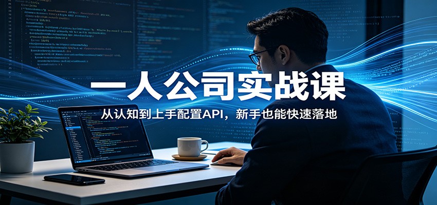 一人公司实战课：从认知到上手配置API，新手也能快速落地-网赚联盟