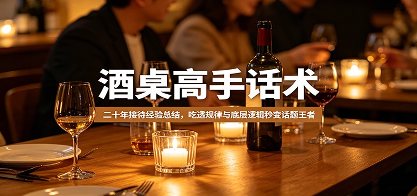 酒桌高手话术：二十年接待经验总结，吃透规律与底层逻辑秒变话题王者-网赚联盟