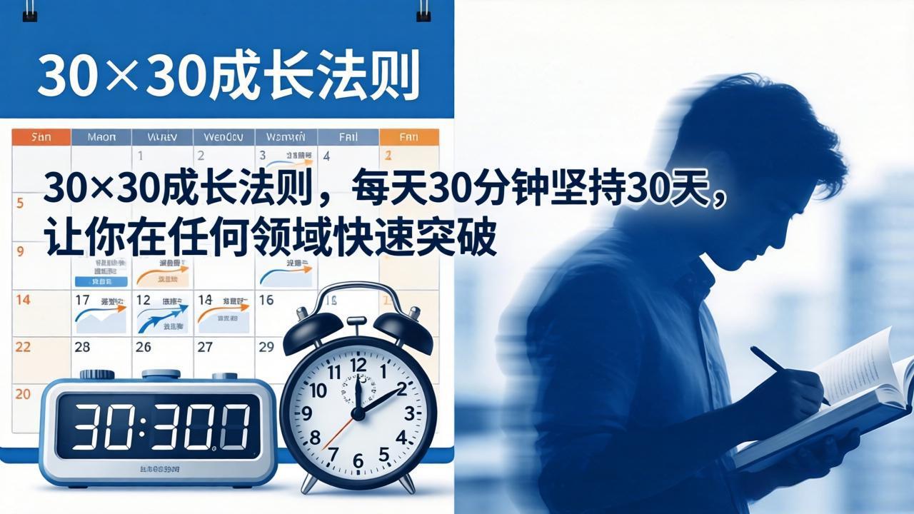 付费文章：30×30成长法则，每天30分钟坚持30天，让你在任何领域快速突破-网赚联盟