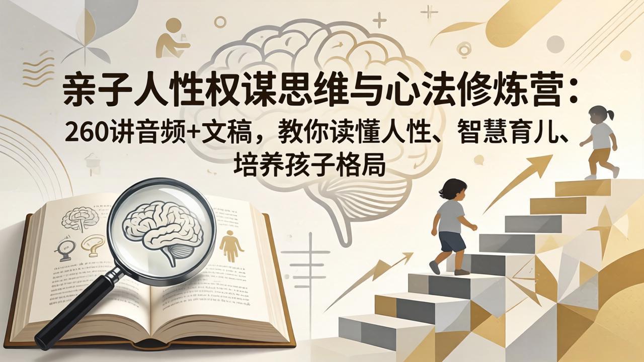 亲子人性权谋思维与心法修炼营：260讲音频+文稿，教你读懂人性、智慧育儿、培养孩子格局-网赚联盟