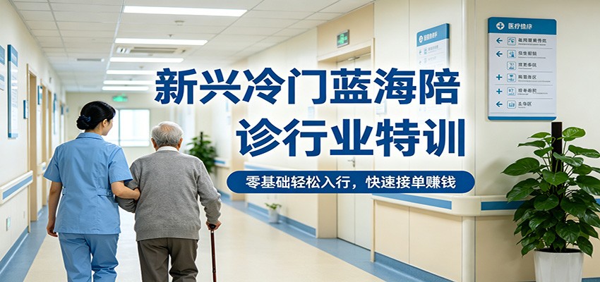 新兴冷门蓝海陪诊行业特训，零基础轻松入行，快速接单赚钱-网赚联盟