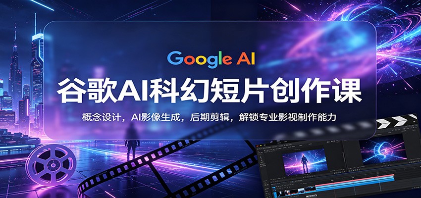 谷歌AI科幻短片创作课：概念设计，AI影像生成，后期剪辑，解锁专业影视制作能力-网赚联盟