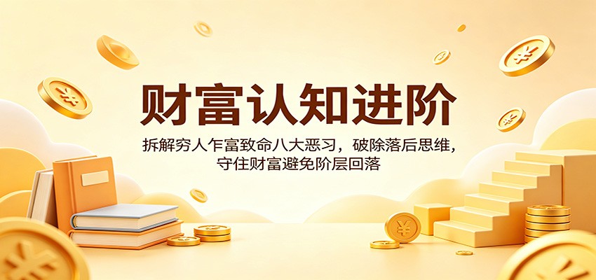 财富认知进阶：拆解穷人乍富致命八大恶习，破除落后思维，守住财富避免阶层回落-网赚联盟