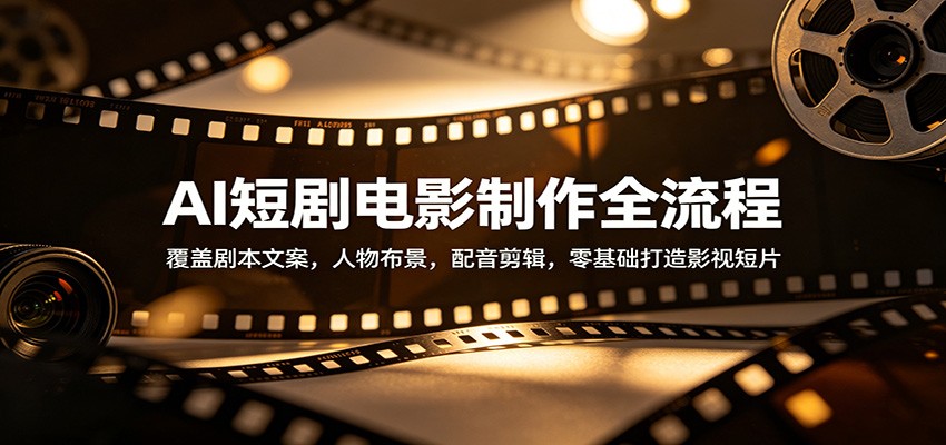 AI短剧电影制作全流程：覆盖剧本文案，人物布景，配音剪辑，零基础打造影视短片-网赚联盟
