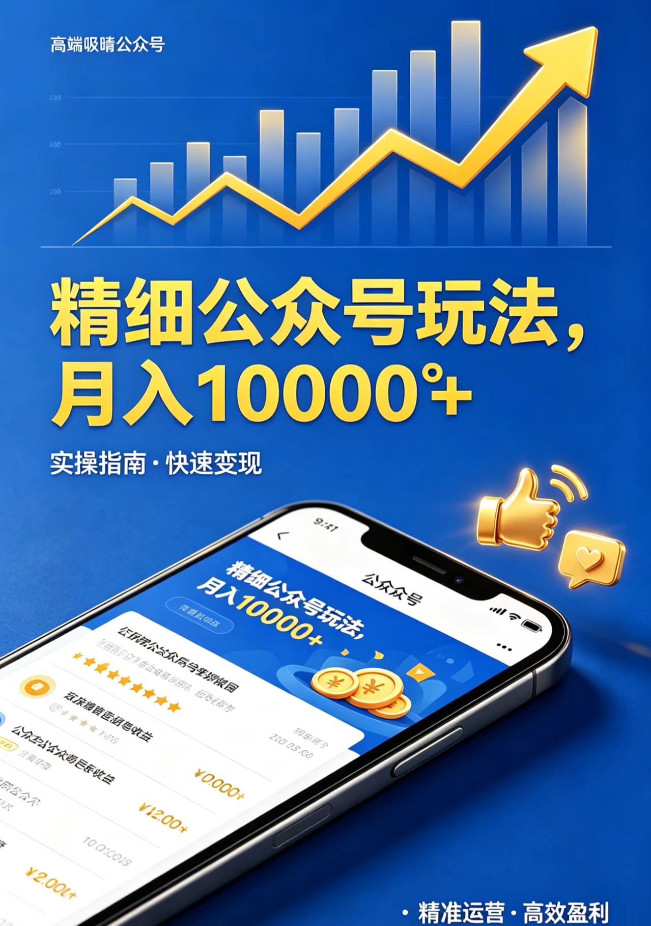 精细公众号玩法，月入10000+，实操指南，快速变现-网赚联盟