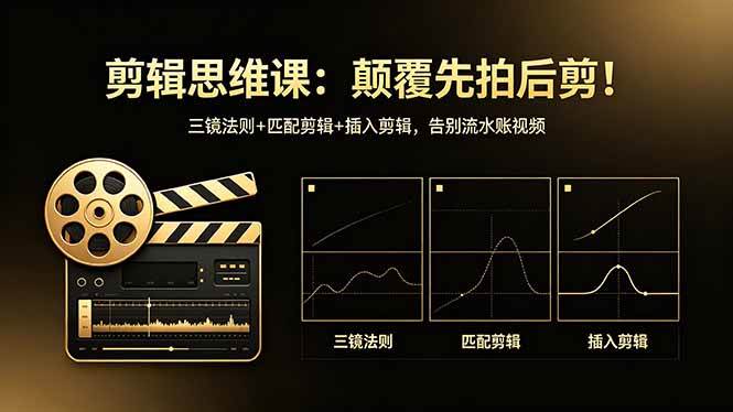 （18285期）剪辑思维课：颠覆先拍后剪！三镜法则+匹配剪辑+插入剪辑，告别流水账视频-网赚联盟
