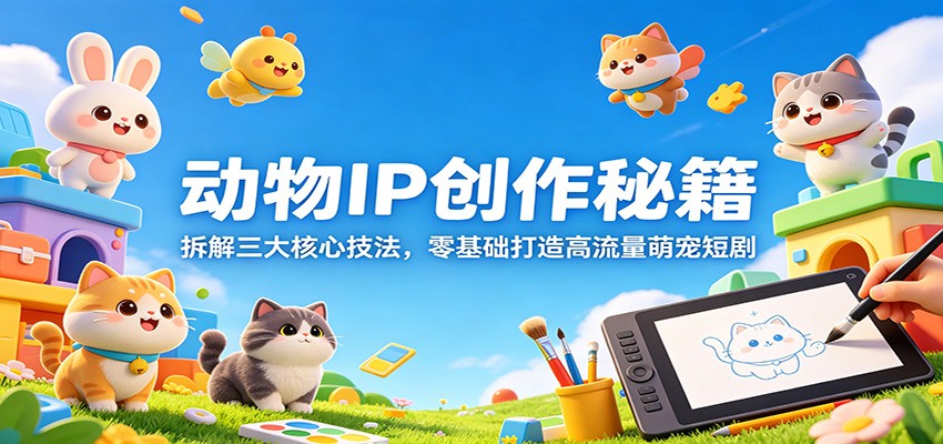 动物IP创作秘籍：拆解三大核心技法，零基础打造高流量萌宠短剧-网赚联盟