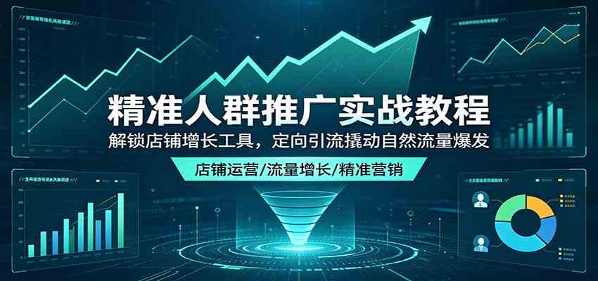 精准人群推广实战教程：解锁店铺增长工具，定向引流撬动自然流量爆发-网赚联盟