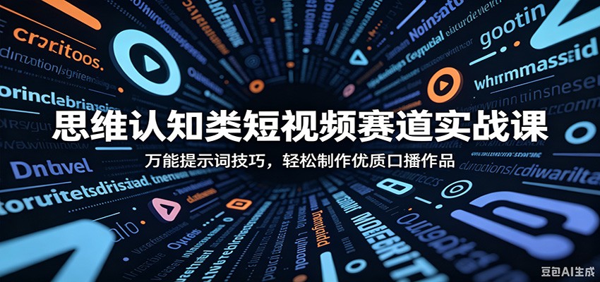 思维认知类短视频赛道实战课：万能提示词技巧，轻松制作优质口播作品-网赚联盟