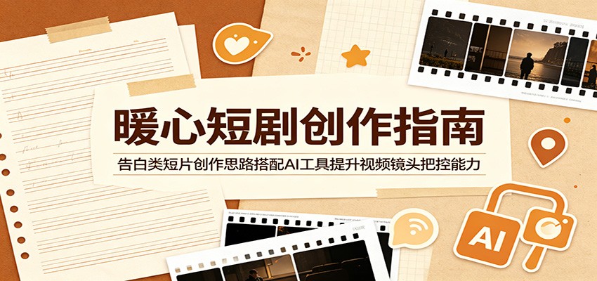 暖心短剧创作指南：告白类短片创作思路搭配AI工具提升视频镜头把控能力-网赚联盟
